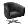 Kit 2 Poltronas Giratória Stella Suede Preto Base Giratória Cromada - D'Rossi - 3