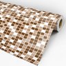 Papel de Parede Adesivo Pastilha Marrom - 047 - 3