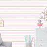Papel de Parede Adesivo Listrado Rosa - 116 - 1