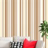 Papel de Parede Adesivo Listrado Marrom e Bege - 088 - 1