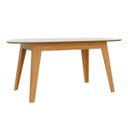 Ver imagem 3 de Mesa de Jantar Orgânica Mdf 180cm Off White/freijó Tm88