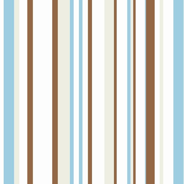 Papel de Parede Adesivo Listrado Azul e Marrom - 111 - 2