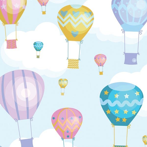 Papel de Parede Adesivo Infantil Balões - 120 - 2