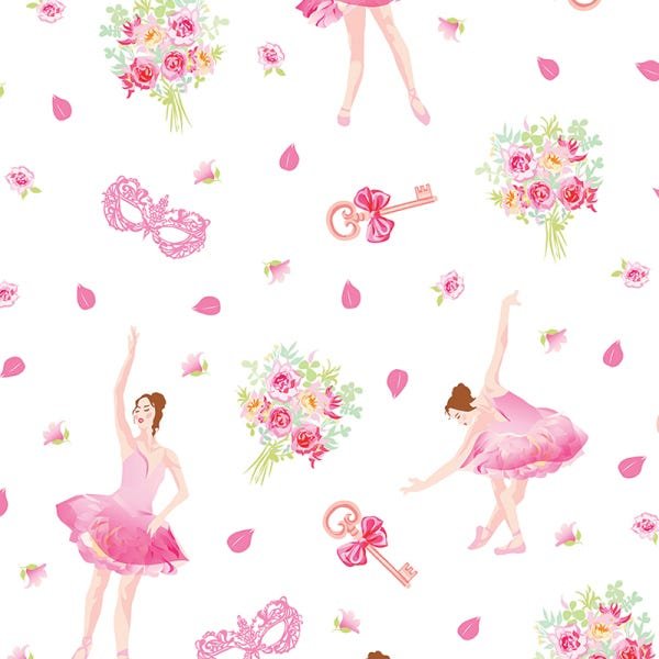 Papel de Parede Adesivo Infantil Bailarinas - 107 - 2