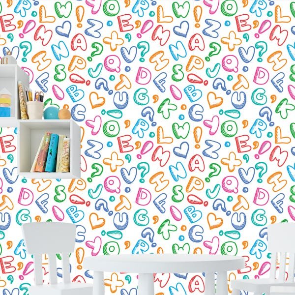 Papel de Parede Adesivo Infantil Alfabeto - 080 - 1