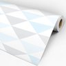 Papel de Parede Adesivo Geométrico Triângulos Azul - 108 - 3