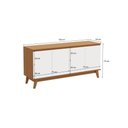 Ver imagem 3 de Aparador Kappesberg 4 Portas Canela/branco 156cm