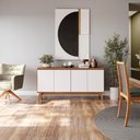 Ver imagem 2 de Aparador Kappesberg 4 Portas Canela/branco 156cm
