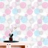 Papel de Parede Adesivo Geométrico Rosa Azul Cinza - 057 - 1
