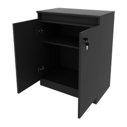 Balcão Escritório com Chave Multimóveis Cr25046 Preto - 4