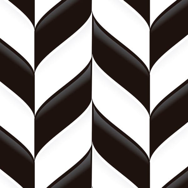 Papel de Parede Adesivo Geométrico Preto e Branco - 164 - 2