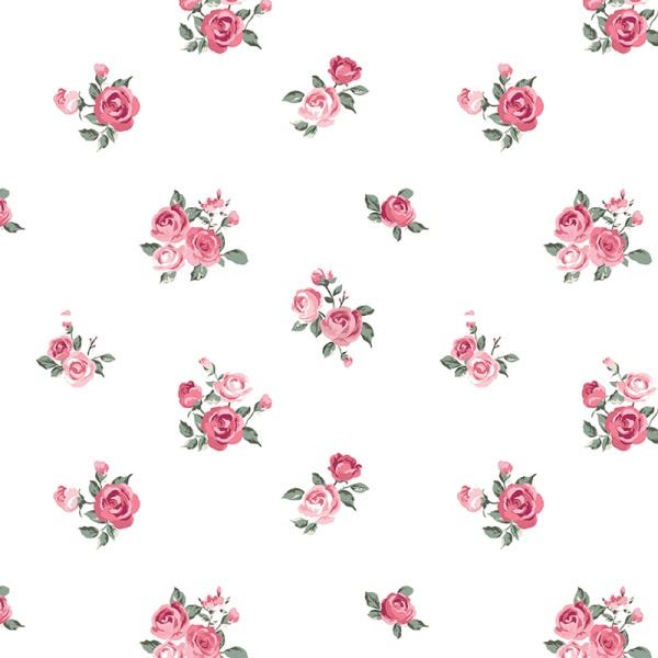 Papel de Parede Adesivo Floral Rosa - 205 - 2