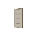 Ver imagem 1 de Sapateira Multiuso Ag 4 Portas Cor Canela Off White