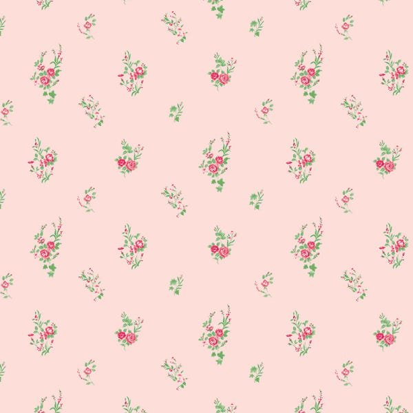 Papel de Parede Adesivo Floral Rosa - 055 - 2