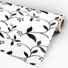 Papel de Parede Adesivo Floral Preto e Branco - 057 - 3