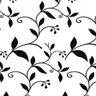 Papel de Parede Adesivo Floral Preto e Branco - 057 - 2