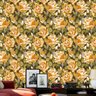 Papel de Parede Adesivo Floral Laranja - 014 - 1