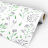 Papel de Parede Adesivo Floral Cinza e Verde - 086 - 3
