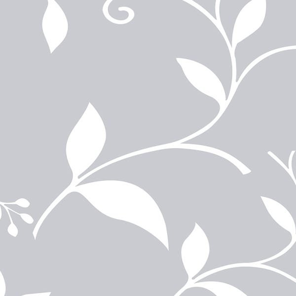 Papel de Parede Adesivo Floral Cinza - 159 - 2