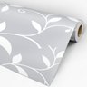 Papel de Parede Adesivo Floral Cinza - 159 - 3