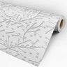 Papel de Parede Adesivo Floral Cinza - 126 - 3