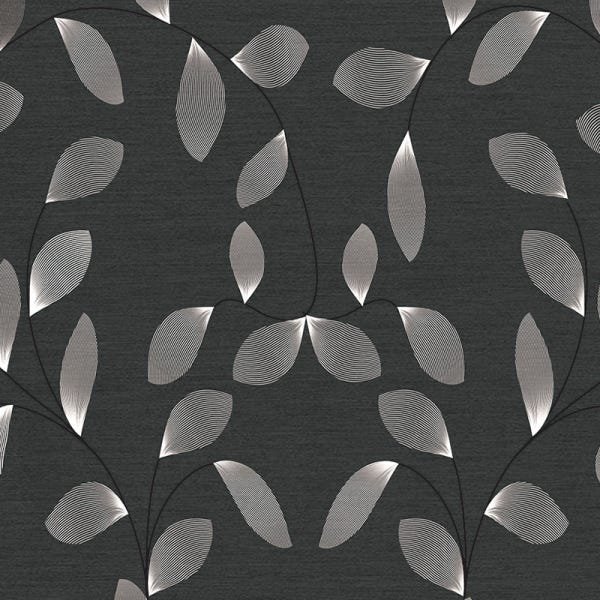 Papel de Parede Adesivo Floral Cinza - 089 - 2