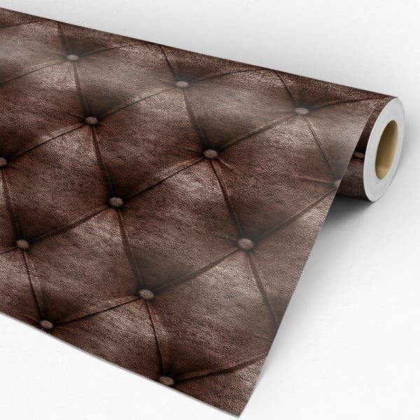 Papel de Parede Adesivo Couro Marrom - 008 - 3