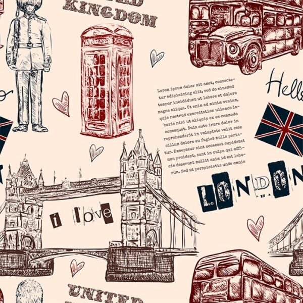 Papel de Parede Adesivo Casual Londres - 003 - 2