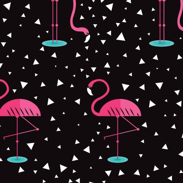 Papel de Parede Adesivo Casual Flamingos - 032 - 2