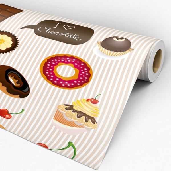 Papel de Parede Adesivo Casual Chocolate - 008 - 3