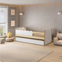 Ver imagem 1 de Bicama Infantil com Grade New Garden Casatema MadeiraOriginals Marrom/Branco