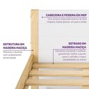 Ver mais imagens de Bicama Infantil com Grade New Garden Casatema MadeiraOriginals Marrom/Branco