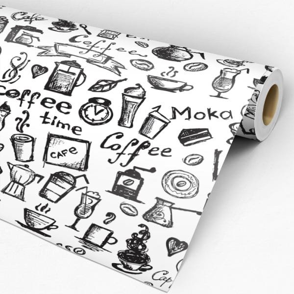 Papel de Parede Adesivo Casual Café - 060 - 3
