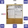 Guarda-Roupa Solteiro 100% MDF 2 Portas e 6 Gavetas Eco 08 Bom Pastor - 4