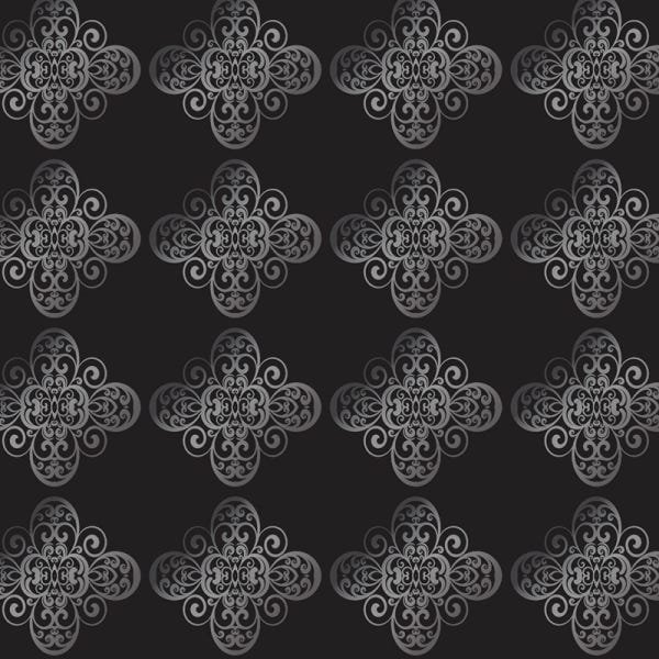 Papel de Parede Adesivo Arabesco Preto - 013 - 2