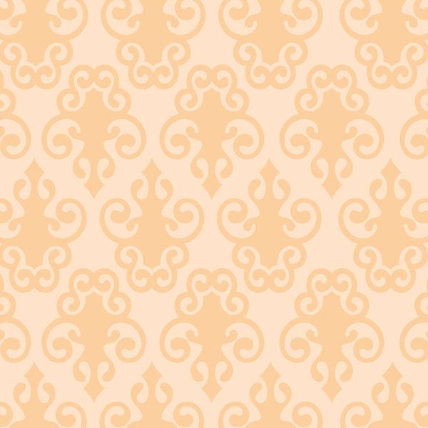 Papel de Parede Adesivo Arabesco Laranja - 016 - 2