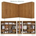 Ver imagem 6 de Guarda-Roupa de Canto Modulado 15 Portas 6 Gavetas Inglaterra Marrom/Cinamomo