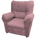 Ver imagem 3 de Poltrone a Reclinável Manu Amamentação Bebe Quarto Sala Suede Rosa