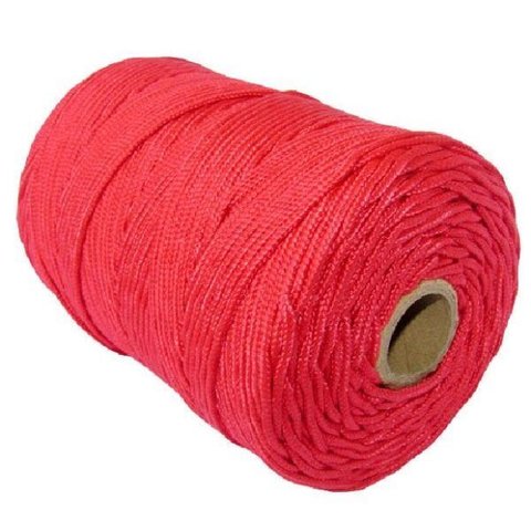 Corda Trançada de Polipropileno 2mm - 470m +-1kg - Vermelha