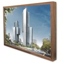 Ver imagem 4 de Quadro Decorativo Caixa Arquitetura Moderna Tacolado Moldura Caixa 3cm Madeira sem Vidro 80 X 120cm