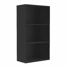 Estante baixa decorativa multiúso Estante E 3:Preto - 1