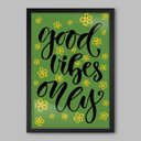 Ver imagem 1 de Quadro Frase Good Vibes Only - 20x30cm - Moldura Caixa Preto