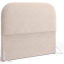 Ver imagem 5 de Cabeceira Cama Box Queen 160cm Lanna com Puff Recamier Doha W01 Suede Bege - Lyam Decor