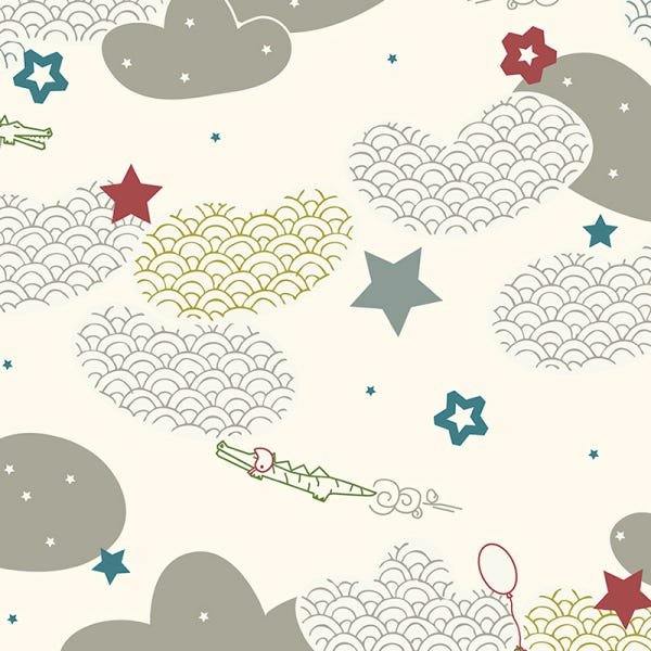 Papel de Parede Adesivo Infantil Nuvens - 082 - 2