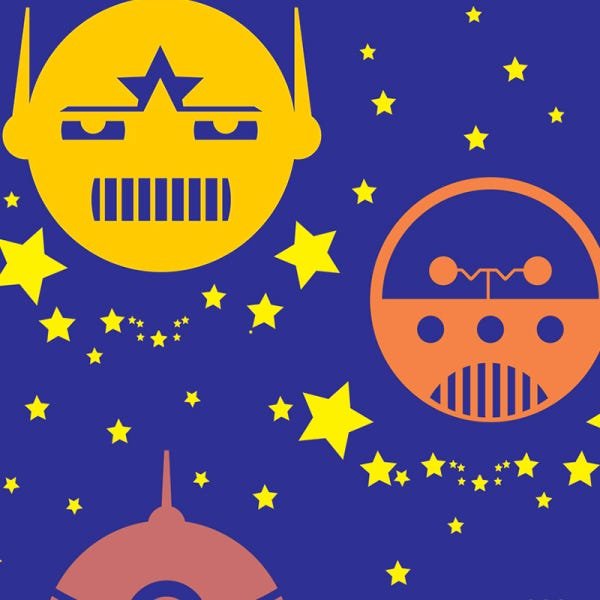 Papel de Parede Adesivo Infantil Espaço Sideral - 050 - 2