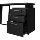 Ver imagem 7 de Mesa Escritório 1,50m Gaveteiro 3 Gavetas e Chave F5 Office Cor:preto