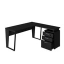 Ver imagem 4 de Mesa Escritório 1,50m Gaveteiro 3 Gavetas e Chave F5 Office Cor:preto