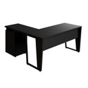 Ver imagem 5 de Mesa Escritório 1,50m Gaveteiro 3 Gavetas e Chave F5 Office Cor:preto
