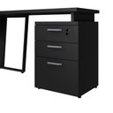 Ver imagem 6 de Mesa Escritório 1,50m Gaveteiro 3 Gavetas e Chave F5 Office Cor:preto