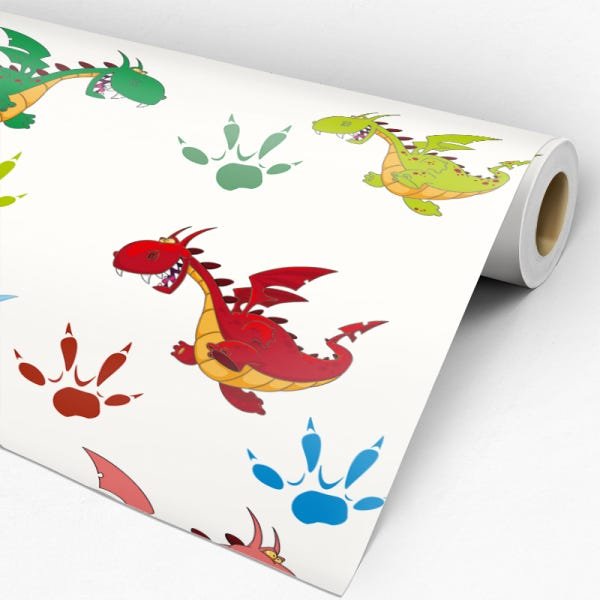Papel de Parede Adesivo Infantil Dragões - 049 - 3